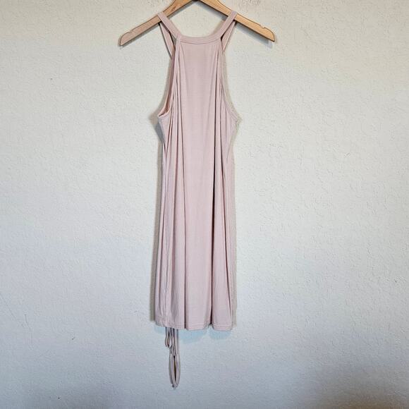 Kittenish Sleeveless Mini Dress Beige Women's Large Casual Night Out Neutral - Picture 2 of 9